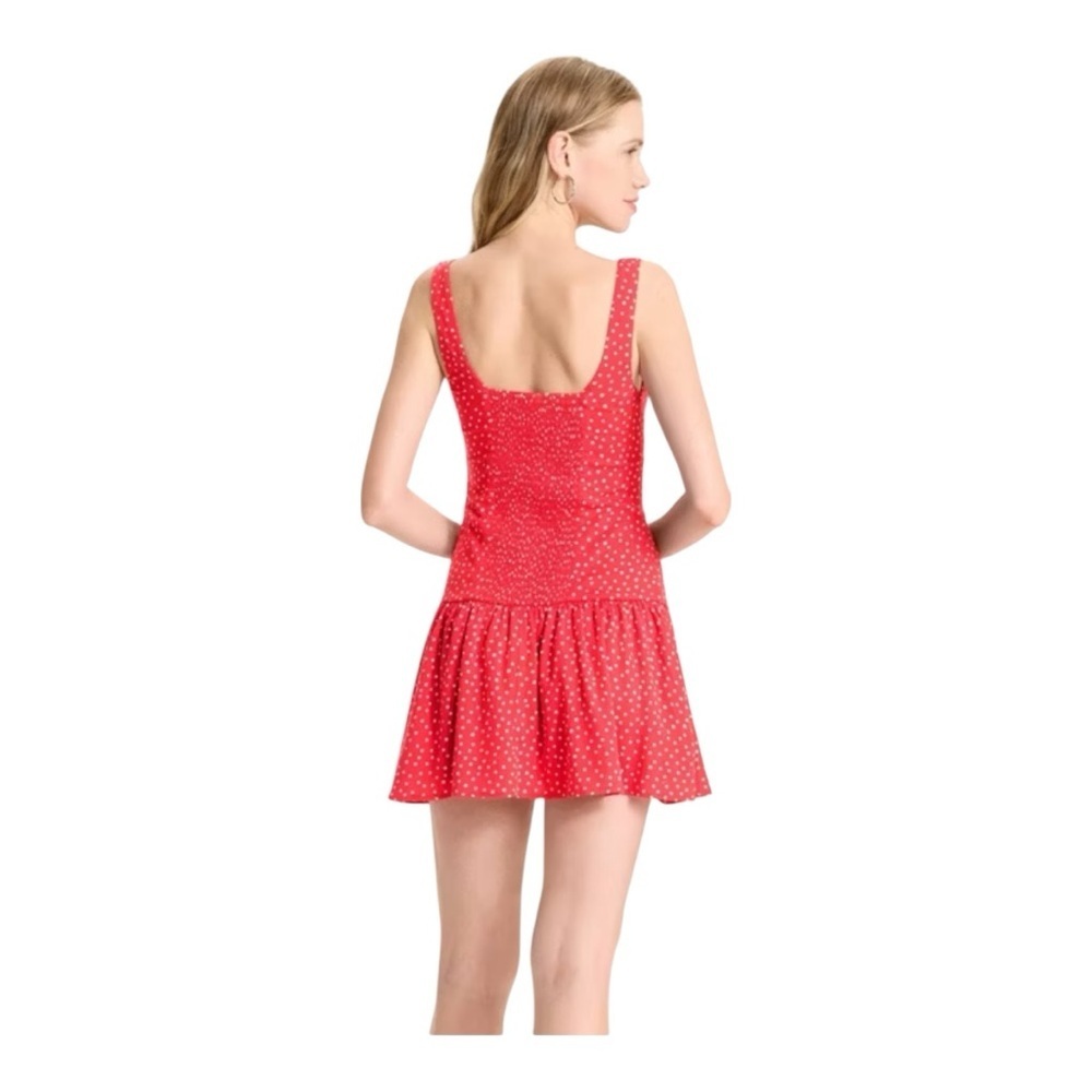NWT Wild Fable Red and White Emma Babydoll Mini Dress Size L - Picture 2 of 7